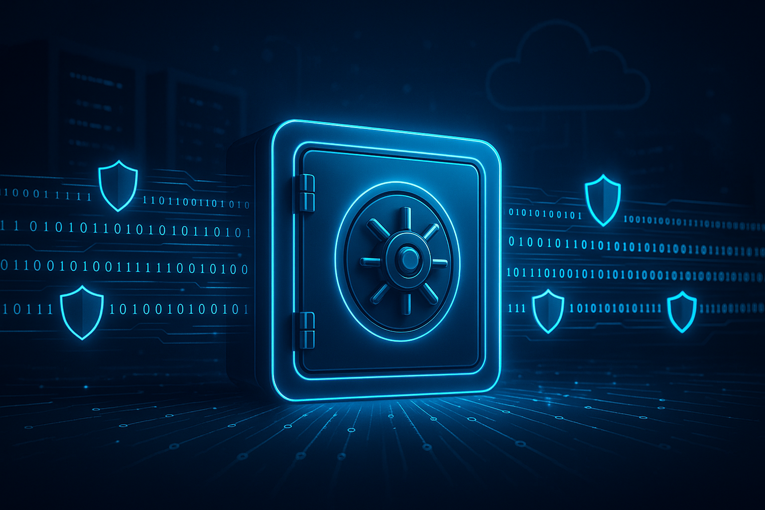 Digital illustration of secure payment data and encrypted systems symbolizing confidentiality and integrity under the RMIR framework.